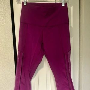 Lululemon leggings. Size 6. 3/4 length. High waisted.